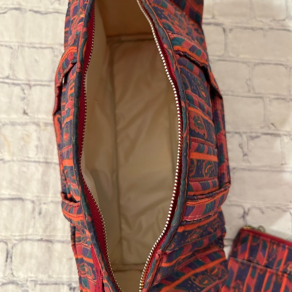 VINTAGE GLORIA VANDERBILT COSMETIC CASE FOR ACCESSORY STREET PAISLEY PATTERN - Picture 10 of 11